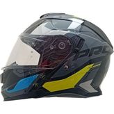 MH935 Çene Açılır Sarı Mavi Kask - XL