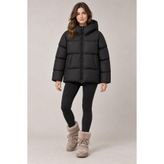 Mİ TİA ATELİER Kadın Siyah Basic Şişme Mont MTA027
