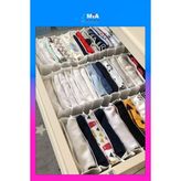 Mia Home Production Beyaz - x Large Boy / 8 Gözlü Çekmece Düzenleyici - Cepli Organizer - Akordiyon Düzenleyici