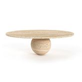MIARIK DESIGN Cacia - Tek Küreli Oval Tablalı Orta Sehpa