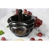 Miarik Design Mermer Havan Tokmak Sıyah 12X7 cm