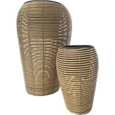 Mica Decorations Cesena Hasır Saksı İkili Set - - - --