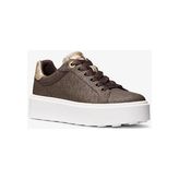 Michael Kors Romey Metallic Two-Tone Signature Logo Platform Sneaker - Pembe