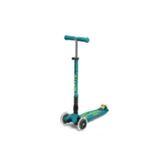Micro Maxi MMD097 Deluxe Foldable Petrol Green Led Scooter