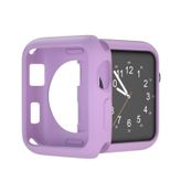 Microcase Apple Watch 7 41 Mm Önü Açık Mat Silikon Kılıf -Eflatun