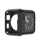 Microcase Apple Watch 7 41 mm Önü Açık Mat Silikon Kılıf - Siyah