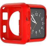 Microcase Apple Watch 7 45 Mm Önü Açık Tasarım Mat Silikon Kılıf - Kırmızı