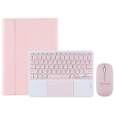 Microcase Honor Pad X8 10.1 inch Tablet Tablet ile uyumlu Bluetooth Touchpad Klavye + Bluetooth Mouse + Standlı Kılıf - BKK7 Pembe