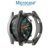Microcase Huawei Watch Gt2 46 Mm Önü Açık Tasarım Silikon Kılıf - Füme