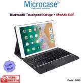 Microcase İpad 6.nesil 9.7 İnch 2018 Bluetooth Touchpad Klavye + Standlı Kılıf - Bkk5