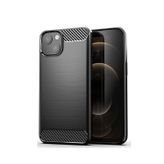 Microcase iPhone 13 mini Brushed Carbon Fiber Silikon Kılıf - Siyah