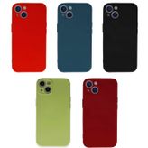 Microcase iPhone 14 Premium Matte Kamera Korumalı Silikon Kılıf (Kırmızı)