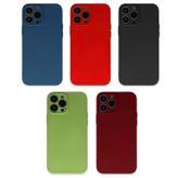 Microcase iPhone 14 Pro Premium Matte Kamera Korumalı Silikon Kılıf (Siyah)