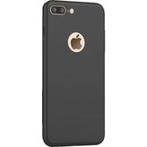 Microcase iPhone 8 Premium Matte Silikon TPU Tempered Cam + Siyah Kılıf