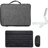 Microcase Microsoft Surface Go 2 Tablet Çanta + Bluetooth Klavye + Mouse + Tablet Standı - AL8112 - Siyah