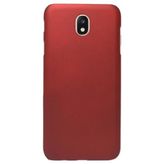 Microcase Samsung Galaxy C8 Premium Silikon Tempered Cam + Kırmızı Kılıf