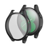 Microcase Samsung Galaxy Watch 4 44 Mm Ekran Korumalı Sert Rubber Kılıf - Siyah