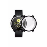 Microcase Samsung Galaxy Watch Active 2 40 mm Önü Kapalı Tasarım Silikon Kılıf - Siyah