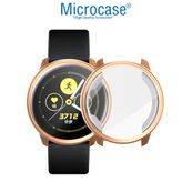 Microcase Samsung Galaxy Watch Active 2 44 Mm Önü Kapalı Tasarım Silikon Kılıf - Rose Gold