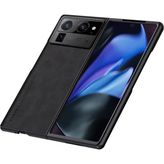 Microcase Tecno Phantom V Fold2 Deri Kaplama Kılıf-AL5121 (Siyah)