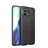 Microcase Xiaomi Mi 11 Lite Leather Tpu Silikon Kılıf - Siyah