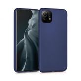 Microcase Xiaomi Mi 11 Premium Matte Silikon Lacivert Kılıf