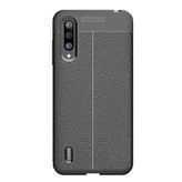 Microcase Xiaomi Mi 9 Lite - Mi CC9 Leather Tpu Silikon Kılıf - Siyah