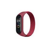 Microcase Xiaomi Mi Band 5 Kaliteli Hasır Örme Kayış Vişne Çürüğü - Ky4