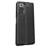 Microcase Xiaomi Redmi Note 10 Pro Leather Tpu Silikon Kılıf - Siyah