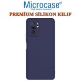 Microcase Xiaomi Redmi Note 10s Premium Matte Silikon Kılıf - Lacivert