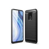 Microcase Xiaomi Redmi Note 9 Brushed Carbon Fiber Silikon Kılıf- Siyah