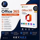 Microsoft Office 365 Aile 1 Yıl 5 Kullanıcı | Windows Mac Android Ios | Dijital Lisans | E-Posta Teslim