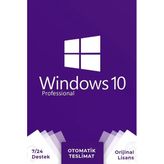 Microsoft Windows 10 Pro Lisans +32&64 Bit Uyumlu +Ömür Boyu