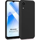 Microsonic Matte Silicone Samsung Galaxy A03 Core Siyah Kılıf