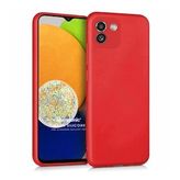 Microsonic Matte Silicone Samsung Galaxy A03 Kırmızı Kılıf
