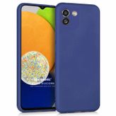 Microsonic Matte Silicone Samsung Galaxy A03 Lacivert Kılıf