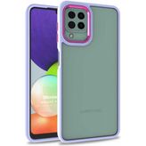 Microsonic Samsung Galaxy A12 Bright Planet Lila Kılıf