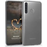 Microsonic Samsung Galaxy A21 Transparent Soft Beyaz Şeffaf Kılıf
