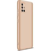 Microsonic Samsung Galaxy A51 Double Dip 360 Protective Gold Kılıf