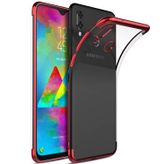 Microsonic Samsung Galaxy M20 Skyfall Transparent Clear Kırmızı Kılıf