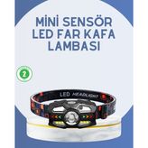 MidasTech El Sensörlü LED Far Suya Dayanıklı Şarjlı Kafa Lambası Midiastech