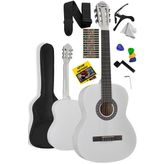 Midex CG-270WH Beyaz Renk 4 4 Yetişkin Boy Sap Ayarlı Full Klasik Gitar