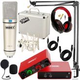 Midex GLX-700RD Ses Kartı + CX1 Stüdyo Mikrofon Stüdyo Ekipman Seti