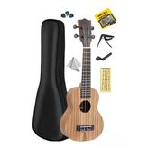 Midex Spa-211 Zebrano Ağacı Kaliteli Soprano Ukulele Seti