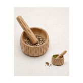 Mien Bambu Köşeli Havan Seti 12cm