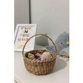 MİEN HOME Çok Amaçlı Mini Kulplu Hasır Sepet