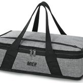 MIER Sıcak veya Soğuk Yiyecekler için Yalıtımlı Güveç Taşıyıcı, Lazanya Potluck Partileri Piknik Yemekleri için Termal Gıda Taşıma Çantası, 22,8 cm x 33 cm Pişirme Tabağı/Folyo Tavaya Uygun, Gri