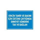 Mıgnatıs Beyaz Baskılı İkaz Levhası 50X70Cm