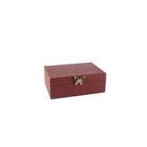 Mikasa Moor Bordo Kelebek Kulplu 25x18x9 cm Deri Kutu