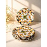 Mikasa Moor Porselen Pasta Tabak 6'lı 19 Cm Amalfi - 10 ml - Turuncu